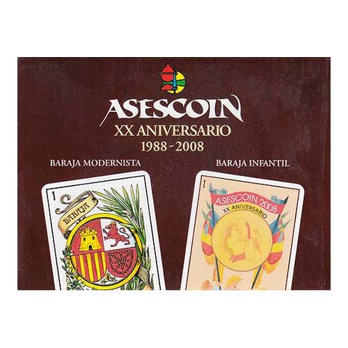 Pack barajas modernista e infantil 2008 Asescoin XX Aniversario Maestros Naiperos edicion limitada numerada españolas estuche lujo 11