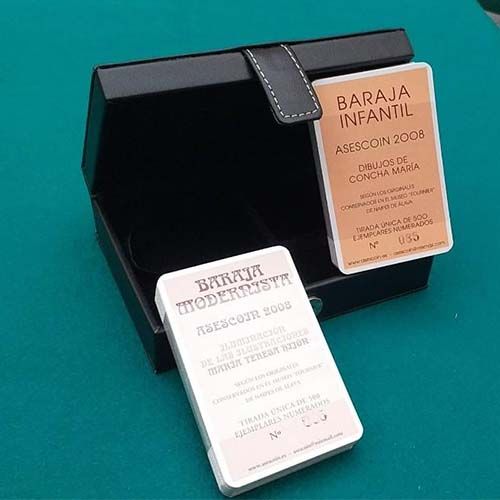Pack barajas modernista e infantil 2008 Asescoin XX Aniversario Maestros Naiperos edicion limitada numerada españolas estuche lujo 17