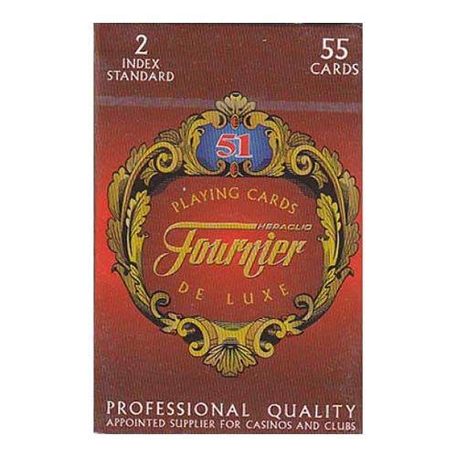 Poker 51 Luxe Fournier 55 cards 2 index standar Naipes Heraclio Professional Quality casinos clubes 8420707250881 red 11