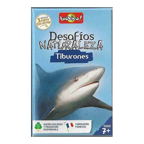 Tiburones Desafios Naturaleza cartas 36 baraja naipe Bioviva animal animales 3569160660303 desafio juego aprender didactico 11