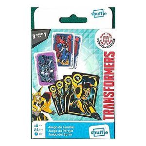 Transformers Juego de familias Cartamundi shuffle 3 en 1 baraja cartas infantil 5411068831775 parejas burro 2 naipes 33 cartas 11
