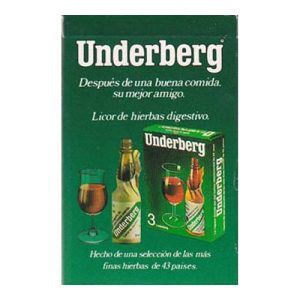 Underberg Licor hierbas Fournier baraja cartas naipe naipes Heraclio 1985 digestivo española Iberia bebida bebidas 11