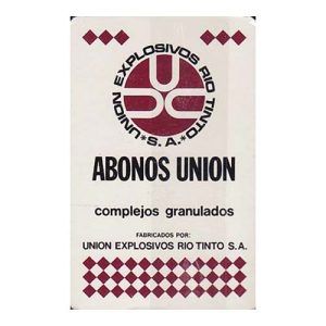 Abonos Union Explosivos Rio Tinto baraja española Fournier complejos granulados 40 cartas Naipes Heraclio timbre negro publicidad 11