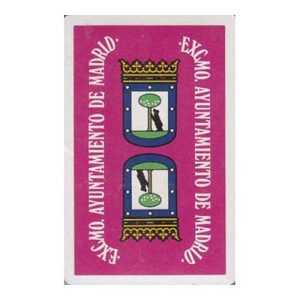Ayuntamiento Madrid baraja española Fournier Excmo 40 cartas Naipes Heraclio reverso publicitaria publicidad comunidad 11