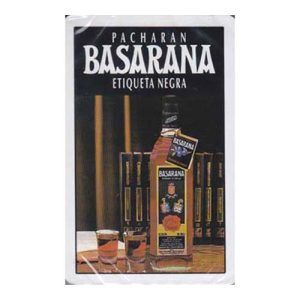 Basarana pacharan baraja española Fournier etiqueta negra patxaran 40 cartas Naipes Heraclio bebida bebidas publicitaria publicidad 11