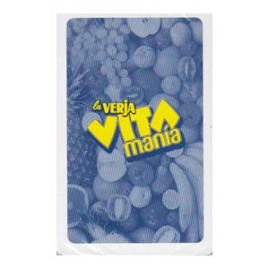 La verja Vitamania baraja española Fournier zumos vitaminas bebidas bebida Naipes Heraclio 40 cartas publicidad publicitaria 11