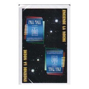 Pall Mall Tabaco baraja española Fournier 40 cartas enciende la noche Naipes Heraclio Tabacos light azul publicitaria publicidad 11