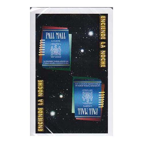 Pall Mall Tabaco baraja española Fournier 40 cartas enciende la noche Naipes Heraclio Tabacos light azul publicitaria publicidad 11