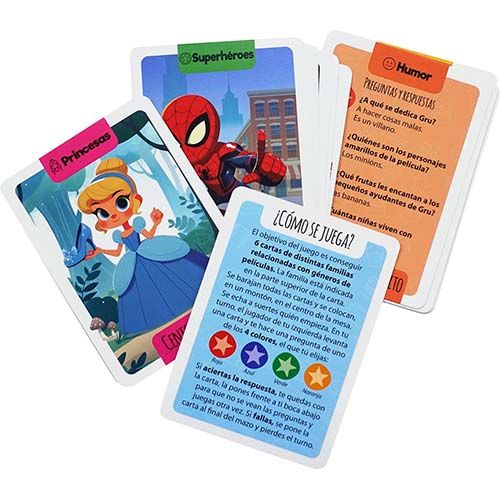 Peliculas SuperQuiz juego Susaeta editorial edidicones fichas cartas tarjetas baraja preguntas respuestas cine pelis batman 9788411965538 12