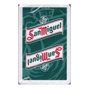 San Miguel cerveza baraja española Fournier 40 cartas naipes Heraclio naipe reverso publicidad publicitaria 11