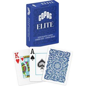 Copag Elite Blue Casino plastic cards 7896192310408 55 poker size Jumbo index Cartamundi Fournier baraja cartas azul 11