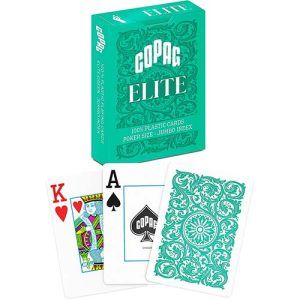 Copag Elite Green Casino plastic cards 7896192310422 55 poker size Jumbo index Cartamundi Fournier baraja cartas verde 11