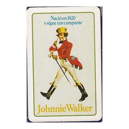 Johnnie Walker baraja española Fournier Whisky bebida bebidas 40 cartas Naipes Heraclio alcohol publicitaria publicidad 11