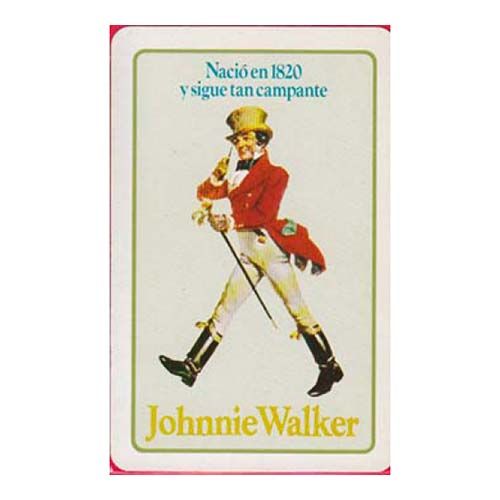 Johnnie Walker baraja española Fournier Whisky bebida bebidas 40 cartas Naipes Heraclio alcohol publicitaria publicidad roja 11