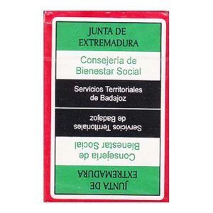 Junta Extremadura baraja española Fournier Consejeria Bienestar Social Badajoz 40 cartas naipes Heraclio publicitaria 11