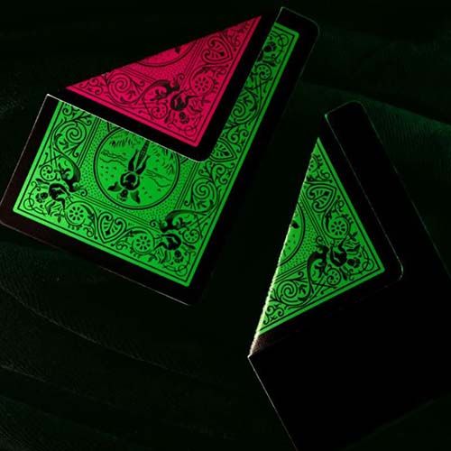 Bicycle Reverse green black playing cards - Naipecoleccion poker
