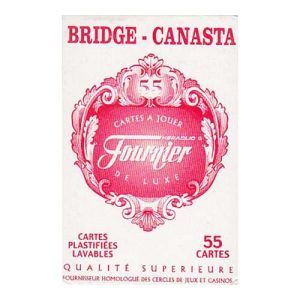 Bridge Cansta de Luxe Fournier roja cartes a jouer baraja poker 55 cartes qualite superieure casinos Heraclio roja red playing cards 11