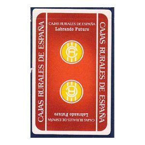 Cajas rurales España baraja Fournier española 50 cartas Naipes Heraclio banco banca dinero publicidad publicitaria juego jugar 11