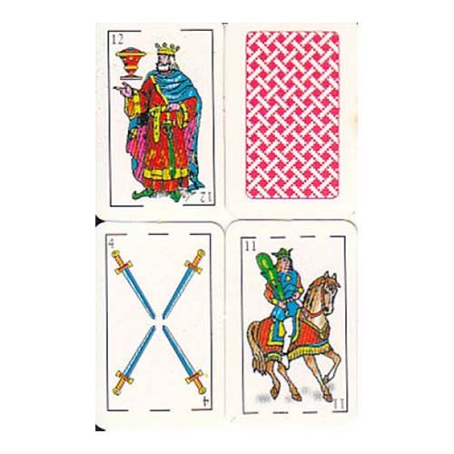 Miniatura baraja espñaola 40 cartas juego jugar mini liliput naipe 12