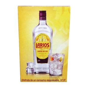Larios Ginebra baraja española Fournier 50 cartas London dry gin Naipes Heraclio publicitaria promocional bebida botella alcohol 11