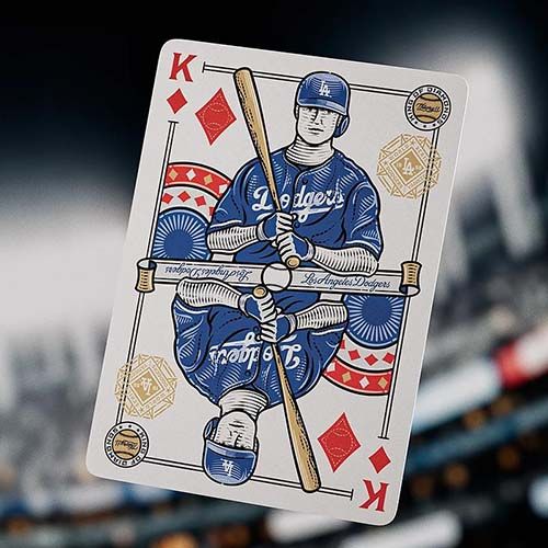 Dodgers playing cards Theory11 poker deck 0850080856116 LOs Angeles baseball stadium New York major league MLB LA premium 12
