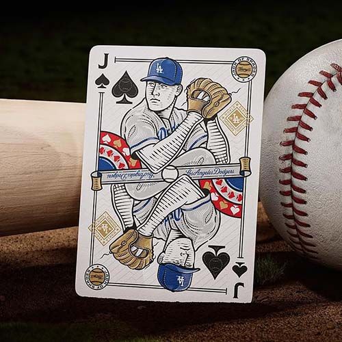 Dodgers playing cards Theory11 poker deck 0850080856116 LOs Angeles baseball stadium New York major league MLB LA premium 13