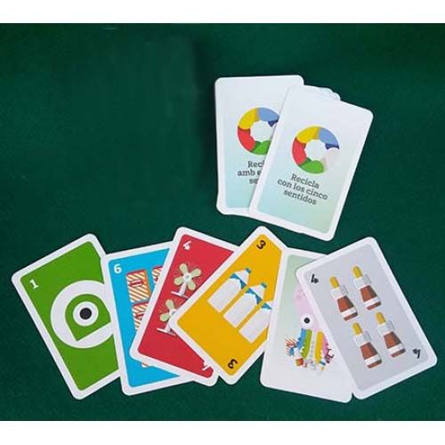 Joc de Families Reciclatge juego familias reciclaje Generalitat valenciana recicla cinc sentits cinco sentidos baraja cartas 12