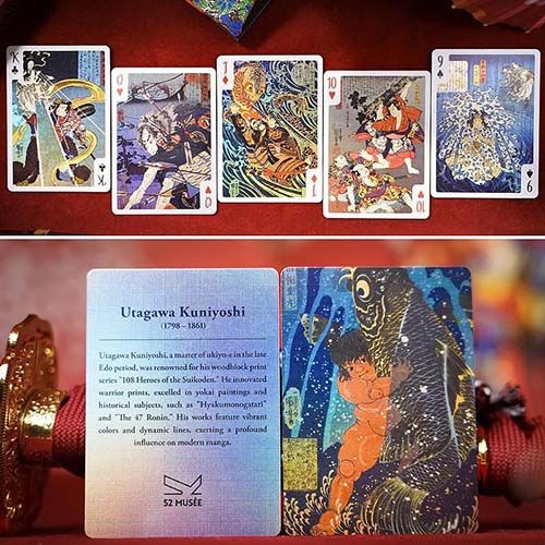 Kuniyoshi playing cards by 52 musee standard edition poker deck art ukiyo numbered limited TCC Japan 12