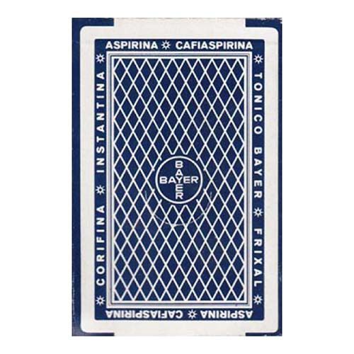 Medicamentos Bayer baraja Fournier 1958 azul aspirina cafiaspirina tonico frixal farmacia medico poker cartas coleccion 13