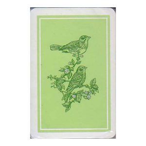 Mini german poker birds green Fournier playing cards deck spielkarten game Naipes Heraclio pajaros pocket travel 11