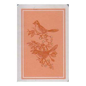Mini german poker birds orange Fournier playing cards deck spielkarten game Naipes Heraclio pajaros pocket travel 11