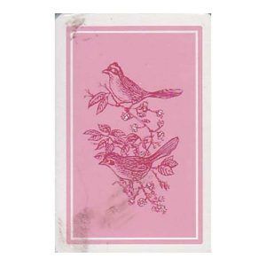 Mini german poker birds pink Fournier playing cards deck spielkarten game Naipes Heraclio pajaros pocket travel 11