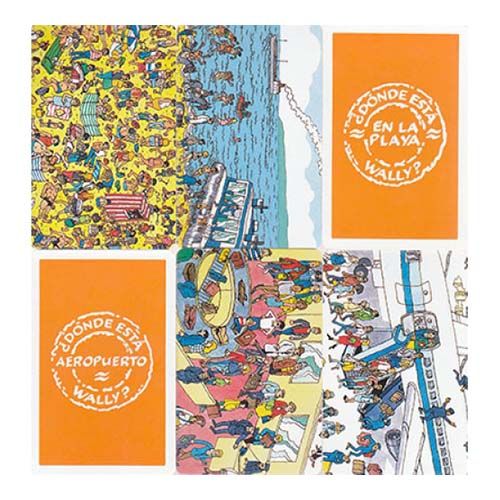 Donde esta Wally 1990 Fournier baraja Fournier playa 33 cartas puzzle Martin Handford juego serie nostalgia 12