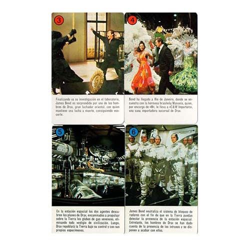 Moonraker James Bond 007 1979 Fournier baraja 32 cartas Mision espacial Roger Moore cine pelicula juego 13