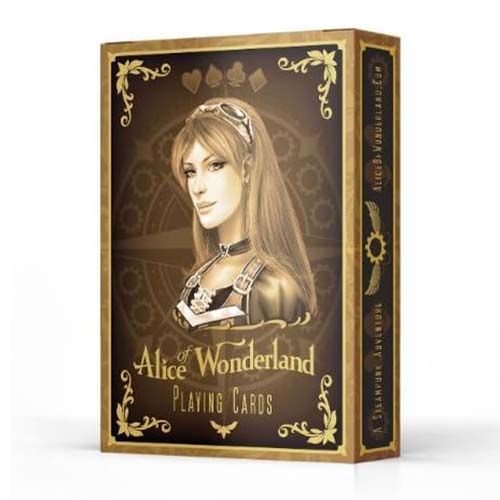 Alice of Wonderland playing cards Cartamundi Gold edition steampunk adventure poker deck magic tale tricks 11