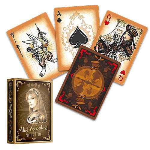 Alice of Wonderland playing cards Cartamundi Gold edition steampunk adventure poker deck magic tale tricks 13