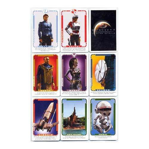 Defensor 5 2000 baraja Fournier la ultima patrulla 8420707260170 33 cartas crea anima2 TVE serie television tv juego 12