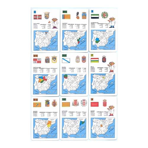 España y sus Autonomias 1994 Fournier baraja 33 cartas 8420707017415 provincias Carlos Tapia juego aprender 12