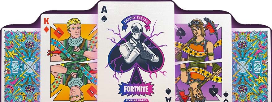 Fortnite playing cards Theory11 premium victory royale poker deck 0850065968476 game video gamer gamming banner