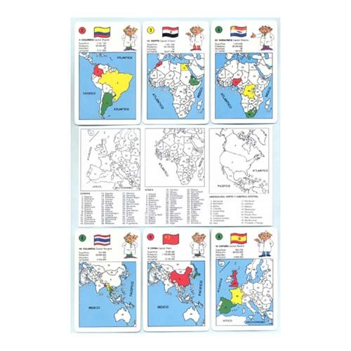 Paises del Mundo 1994 Fournier baraja 33 cartas Carlos Tapia el mundo en tus manos Naipes Heraclio 8420707017439 pais 12