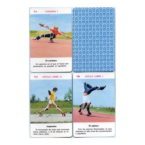 Skateboard Monopatin 1979 baraja Fournier 32 cartas Naipes Heraclio naipe juego cartas deporte patinete jugar 12
