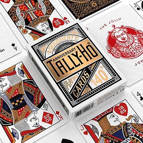 Tally-Ho 140th Anniversary Metaluxe playing cards poker deck 0073854100080 USPCC Metalluxe special Tally Ho 13