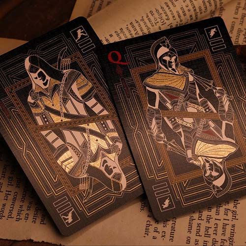 Assasins Creed legacy V2 playing cards black hidden blade edition poker deck series room one Ubisoft Desmond miles 12