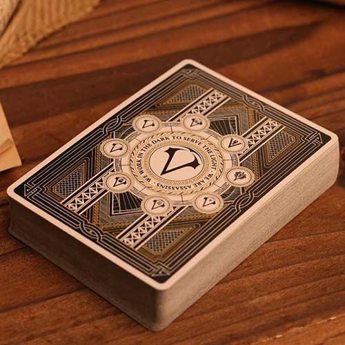 Assasins Creed legacy V2 playing cards black hidden blade edition poker deck series room one Ubisoft Desmond miles 14