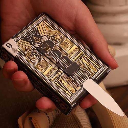 Assasins Creed legacy V2 playing cards black hidden blade edition poker deck series room one Ubisoft Desmond miles 15
