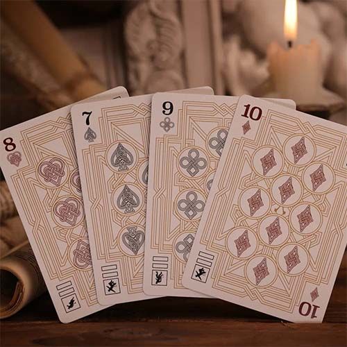Assasins Creed legacy playing cards white hidden blade edition poker deck series room one Ubisoft Desmond miles 14