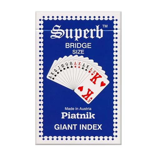 Superb bridge size giant index Piatnik red blue 9001890149511 playing cards poker deck big numbers 12