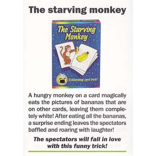 The starving Monkey cards magic trick bananas disappear blcn card instructions tricks magician easy to do 11