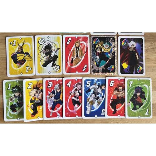 My Hero Academia Juego UNO Mattel McDonalds Happy Meal Horikoshi Shueisha juego cartas anime manga 12